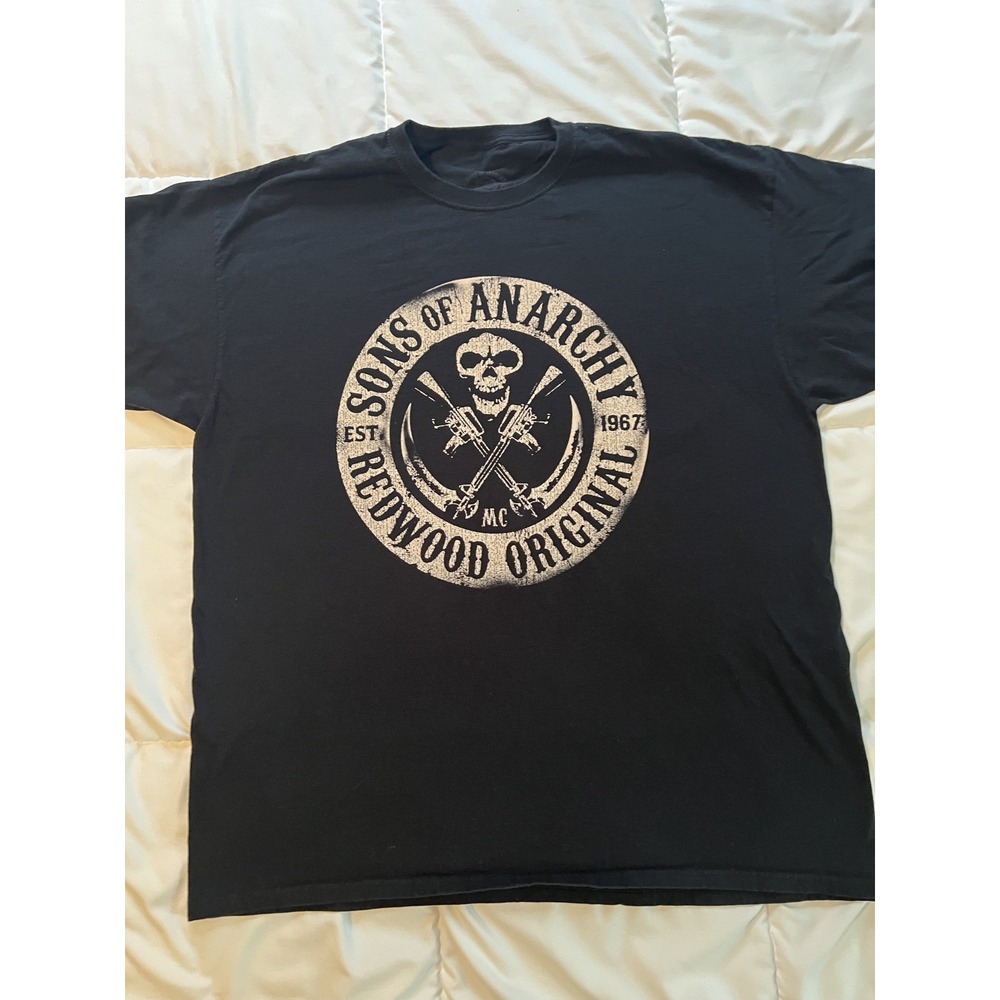 Sons of Anarchy vintage show T Shirt Men's 2XL Black  motorcycle club (a44)